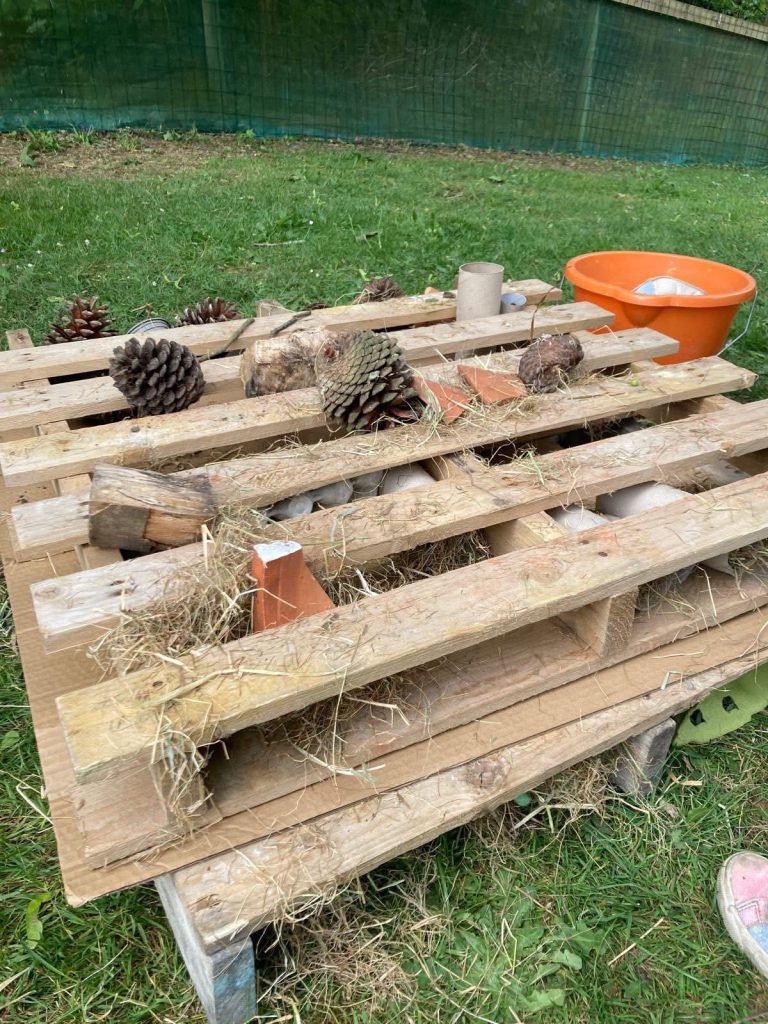 Making our bug hotel